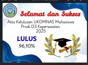 Hasil Uji Kompetensi Nasional Mahasiswa Program Studi DIII Keperawatan Stikes Hang Tuah Surabaya Periode 1 Tahun 2025